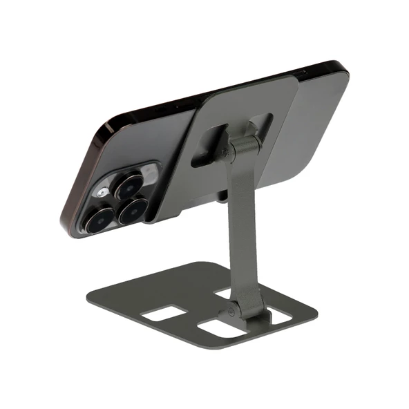 Metal Flexgrip Katlanabilir Tablet Telefon Tutacağı Standı 180°Ayarlanabilir Kauçuk Destekli - 2