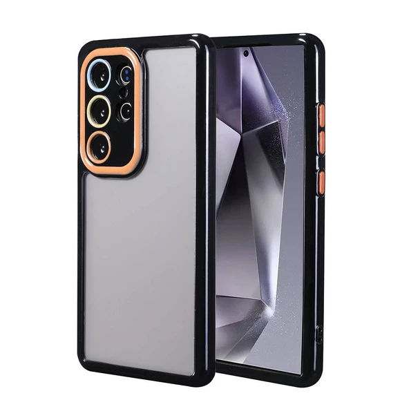 Galaxy S24 Ultra Kılıf Kamera Korumalı Renkli Kenar ve Çerçeve Tasarımlı  Vitamin Kapak - 2