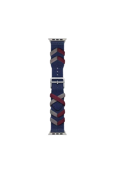 Apple Watch 7 45mm Zore KRD-97 Sarmal Örgü Tasarımlı Kordon - Resim 8