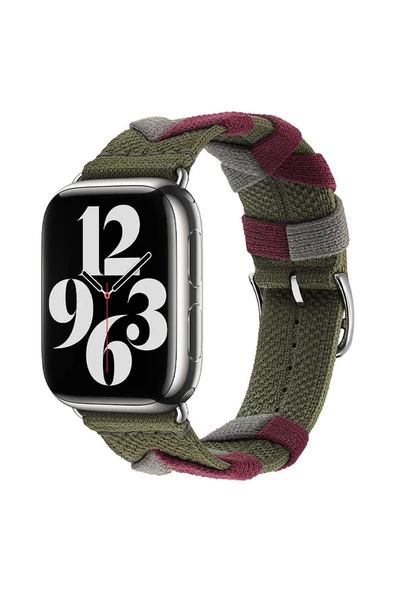 Apple Watch 7 41mm Zore KRD-97 Sarmal Örgü Tasarımlı Kordon