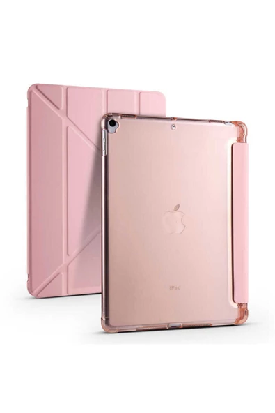 Apple iPad Pro 10.5 (7.Nesil)  Uyumlu Kılıf  Tri Folding Kalem Bölmeli Standlı Kılıf