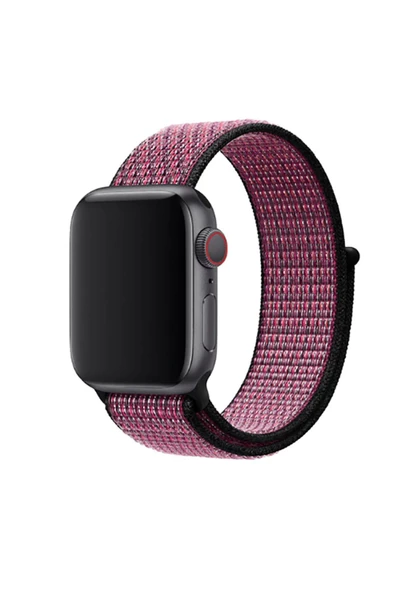 Apple Watch 42mm Uyumlu  KRD-03 Hasır Kordon