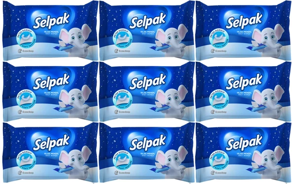 Selpak Islak Cep Mendil 10 Yaprak Klasik (9 Lu Set)