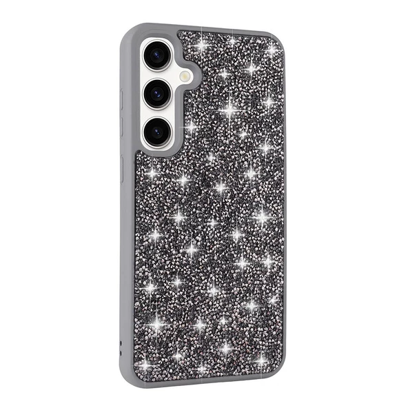Galaxy S24 Kılıf Parlak Taşlı Tasarım  Pırlanta Kapak - 5