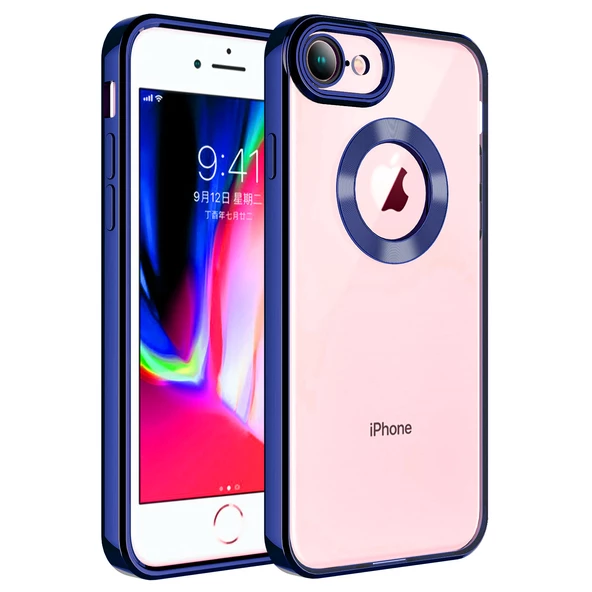 Apple iPhone SE 2022 Kılıf Kamera Korumalı Logo Gösteren  Omega Kapak - 5