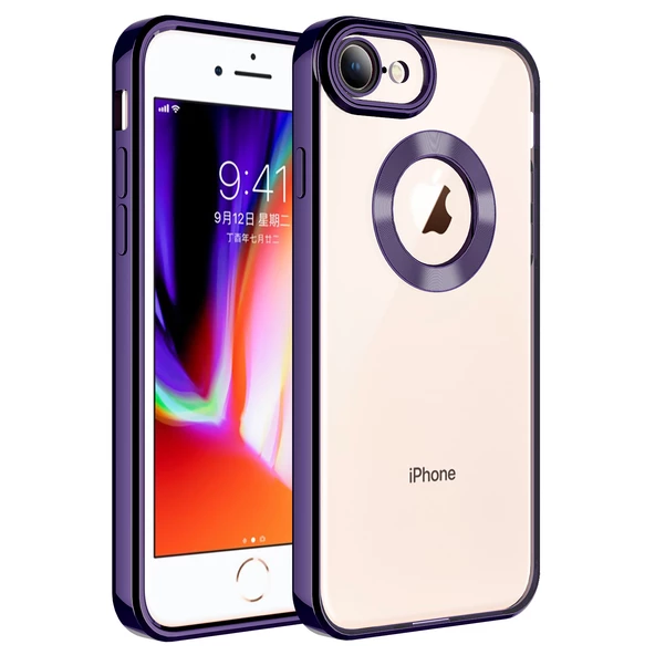 Apple iPhone SE 2022 Kılıf Kamera Korumalı Logo Gösteren  Omega Kapak - 2