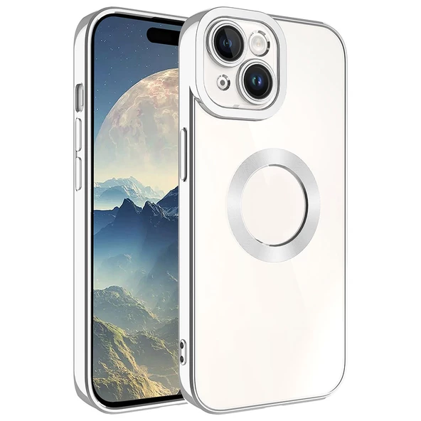 Apple iPhone 15 Kılıf Kamera Korumalı Logo Gösteren  Omega Kapak - 4