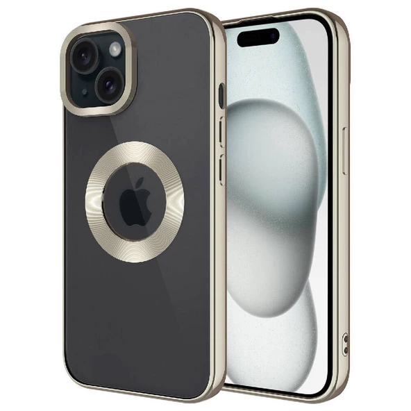 Apple iPhone 15 Kılıf Kamera Korumalı Logo Gösteren  Omega Kapak - 5