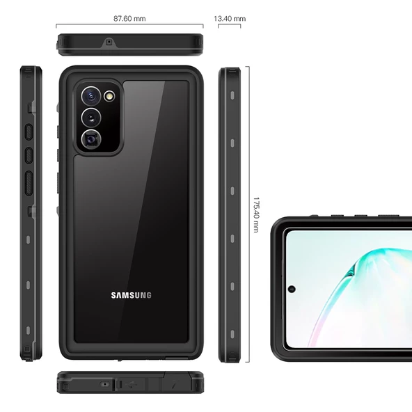 Galaxy Note 20 Kılıf 1-1 Su Geçirmez Kılıf - 8