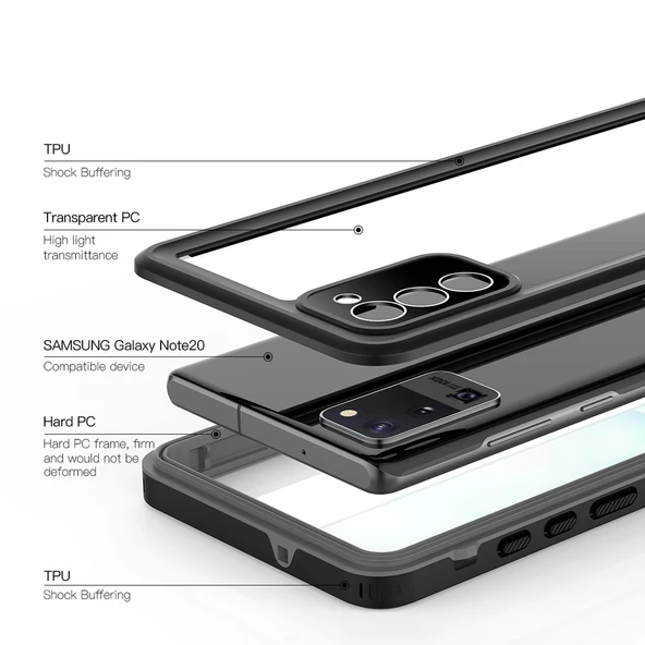 Galaxy Note 20 Kılıf 1-1 Su Geçirmez Kılıf - 9