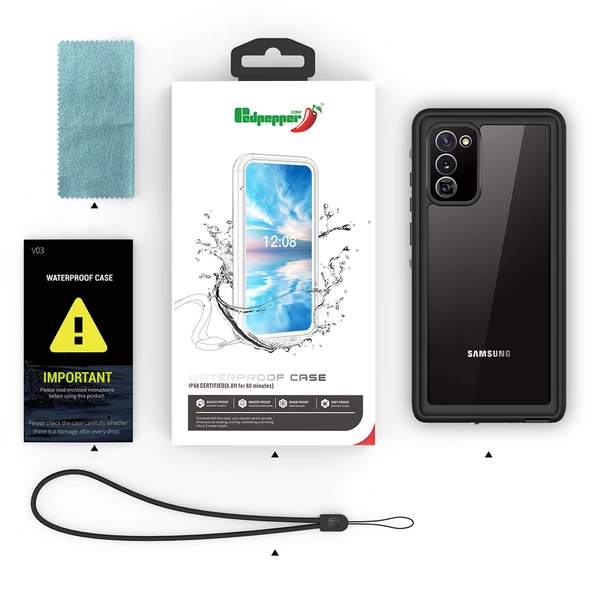 Galaxy Note 20 Kılıf 1-1 Su Geçirmez Kılıf - 11