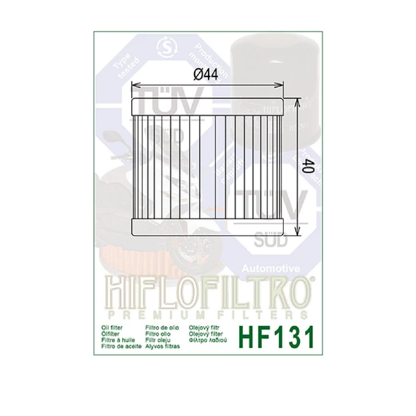 Hiflo Hf131 2007-2020 Suzuki Burgman 200 Uyumlu Yağ Filtresi - Resim 2