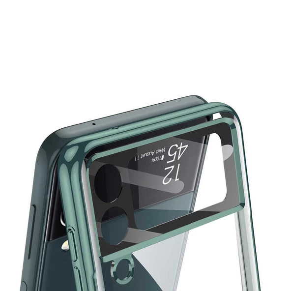 Galaxy Z Flip 4 Kılıf  Kıpta Lensli Kapak - 11