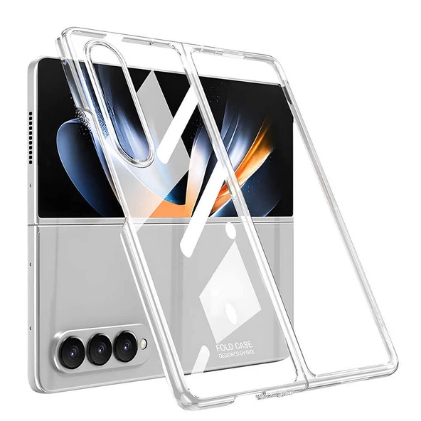 Galaxy Z Fold 4 Kılıf  Full Camlı Kıpta Kapak - 3