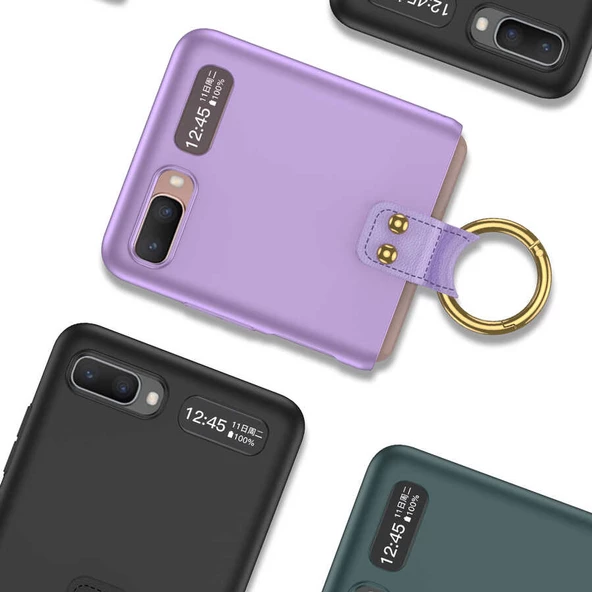Galaxy Z Flip Kılıf  Flip Ring Kıpta Kapak - 12