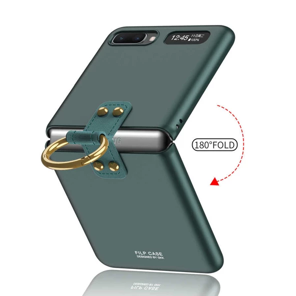 Galaxy Z Flip Kılıf  Flip Ring Kıpta Kapak - 6