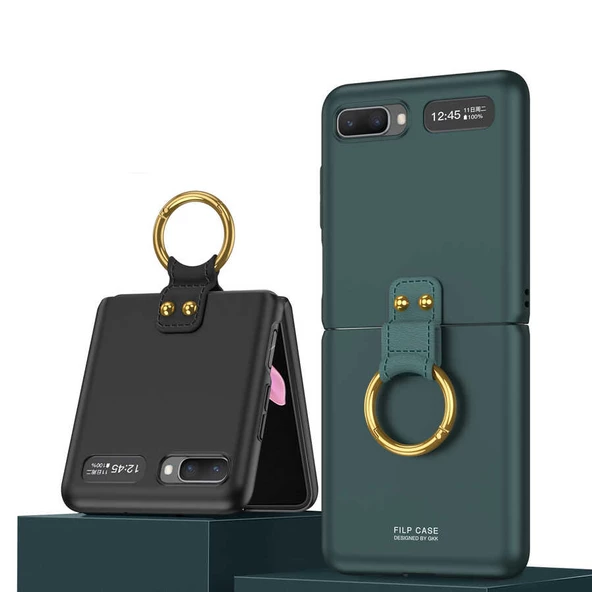Galaxy Z Flip Kılıf  Flip Ring Kıpta Kapak - 11