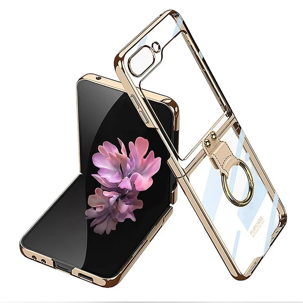 Galaxy Z Flip 6 Kılıf  Yüzüklü Kıpta Kapak - 3