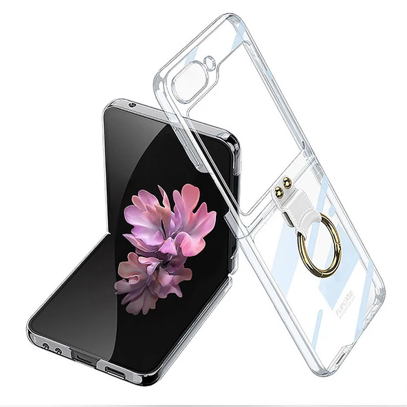Galaxy Z Flip 6 Kılıf  Yüzüklü Kıpta Kapak