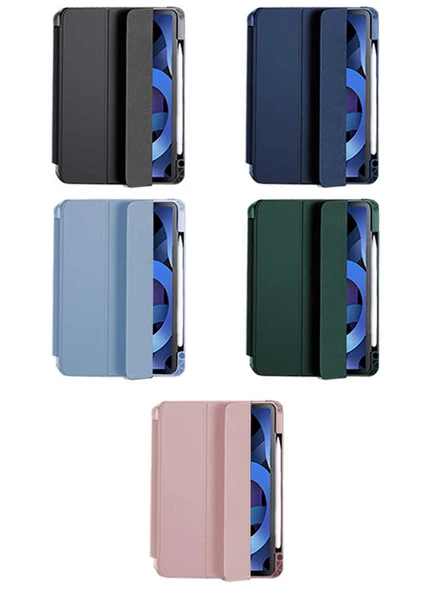 Apple iPad 10.2 2021 (9.Nesil) Kılıf  Nort Arkası Şeffaf Standlı Kılıf - 6