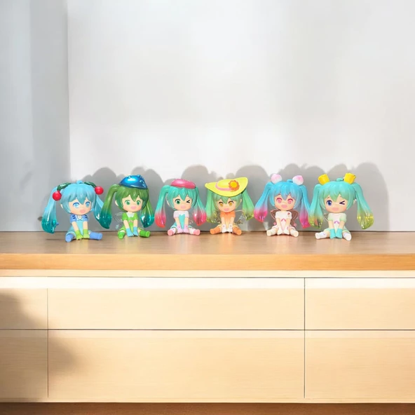 VIP HATSUNE MİKU 6LI KARAKTER SET 7 CM BİBLO SET HATSUNE MİKU OYUNCAKLARI HATSUNE MİKU KARAKTERLERİ