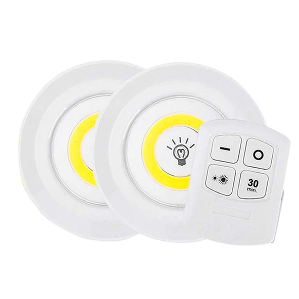 BEYAZ 150 LÜMEN COB LED YUVARLAK ÇİFT AMPÜL KUMANDALI (4593)