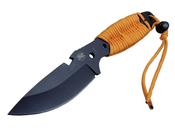 DPX Gear Assault 0238TRN Kamp Bıçağı 22,5 cm - Turuncu, Metal; İpli Sap