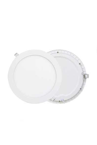 12 W Led Panel - Beyaz Işık (6500K) - Beyaz Kasa - Yuvarlak - Sıva Altı - Alp-1012b