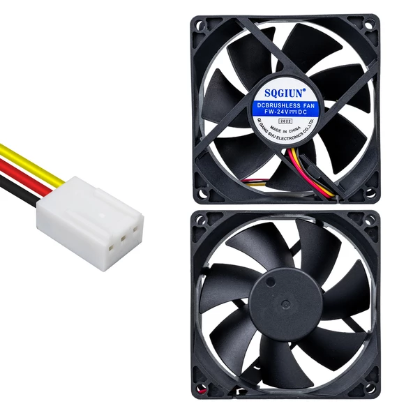 IC-216A FIRÇASIZ DC FAN 80X80X25MM 24 VOLT 3 PİN (4593)