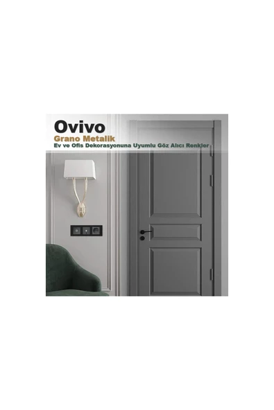 Ovivo Grano Metalik Anahtar Siyah + Siyah Çerçeve - 2