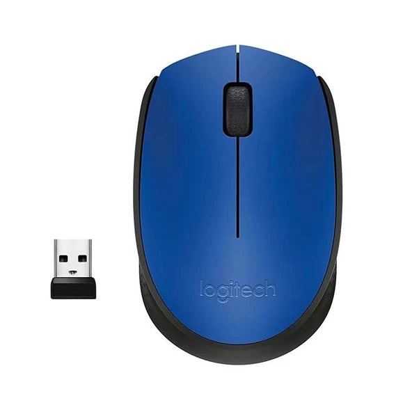 LOGITECH M171 USB KABLOSUZ MAVİ MOUSE (4593)