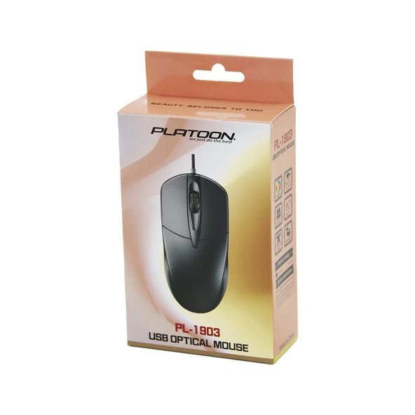 USB KABLOLU  OPTICAL MOUSE  KUTULU AMBALAJ  PL-1903 (4593)