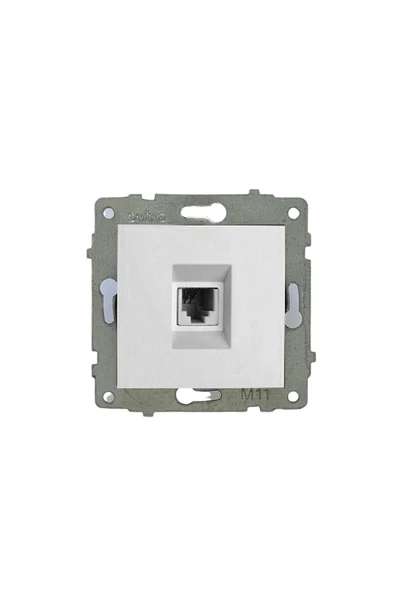 6 Adet Ovivo Mina Beyaz Numeris Telefon Prizi Çerçevesizdir