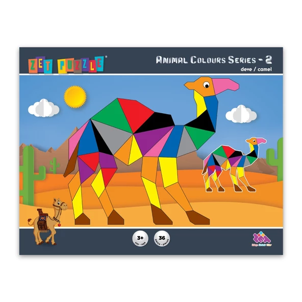 ZET PUZZLE Deve/Camel 36 Parça - Animal Colours Series-2