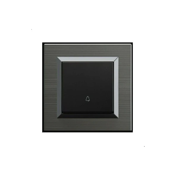10 Adet Ovivo Quantum Manyetik Gri Zil Anahtarı Light + Çerçeve Dahildir