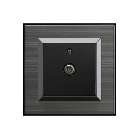 Ovivo Quantum Manyetik Gri Uydu Tv Prizi F Konnektör + Çerçeve Dahildir 1 Adet ürün görseli 1