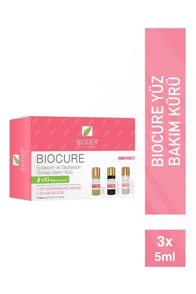 Bioder Biocure Tüy Azaltıcı Kür 3 X 5 ml - Yüz Bölgesi Istenmeyen Tüyler Için