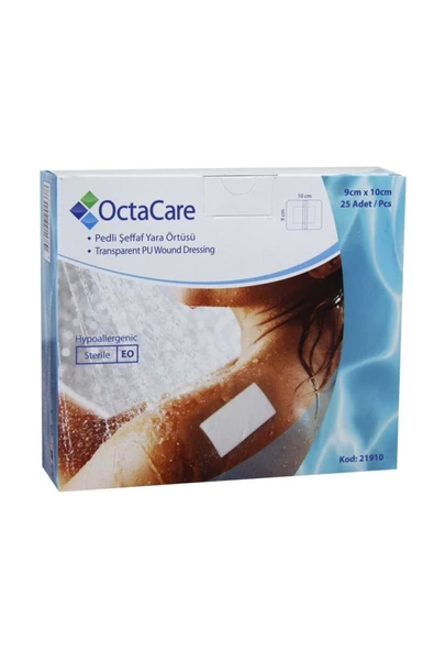 Octacare Şeffaf Pu Film Yara Örtüsü 9 cmx10 cm