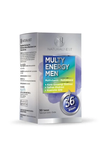 Naturalnest Multy Energy Men 30 Tablet