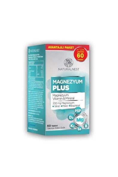 Naturalnest Magnezyum Plus 60 Tablet