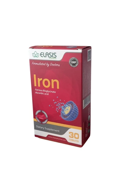 ELASİS PHARMA Iron 30 Kapsül Vitamin C Ve Demir Içeren Takviye Edici Gıda