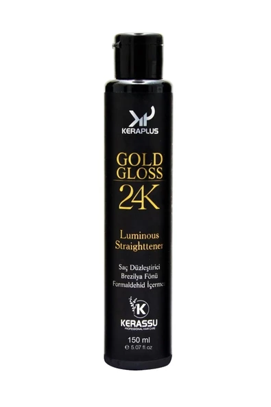 KERASSU Keraplus Gold Gloss Saç Düzleştirici Evde Brezilya Fönü Formaldehit Içermez 150 Ml.