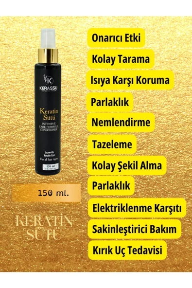 KERASSU Kolajen Keratin Sütü Saç Besleyici 10 Etkili Bakım Sütü 150 Ml.