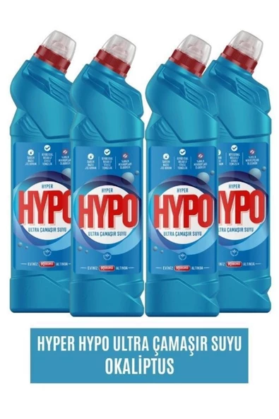 Hyper Hypo Çamaşır Suyu 4 Adet 750 Gr Okaliptus -