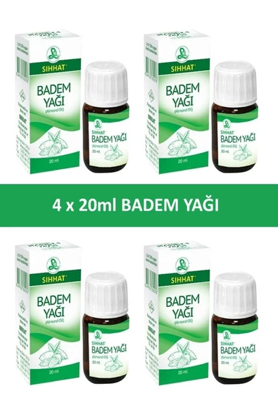 Sıhhat Pharma Badem Yağı 4 x 20 Ml (4 ADET)