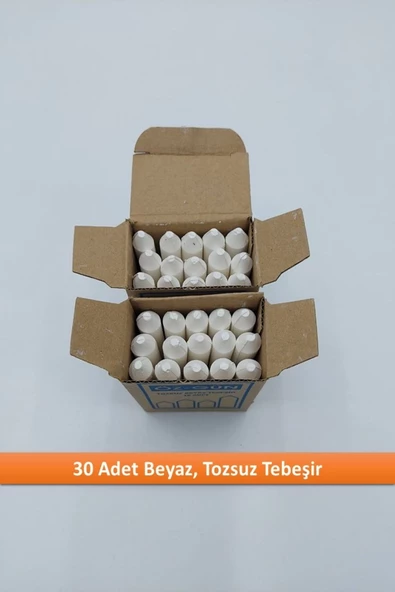 Beytuna 30 Adet Beyaz, Tozsuz Tebeşir