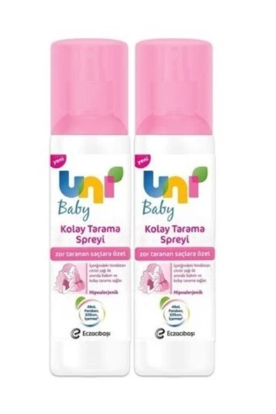 Uni Baby Kolay Tarama Spreyi 200 ml X 2 Adet