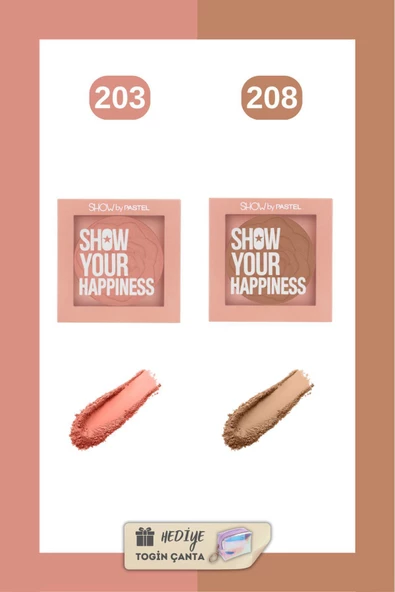 Show by Pastel Show Your Joy Liquid Blush Set - Allık 203 208 Togin Çanta Hediye