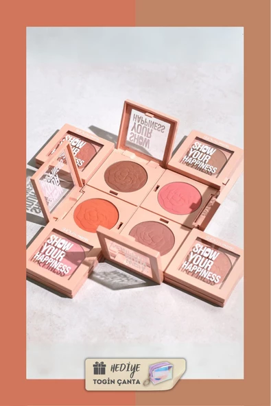 Show by Pastel Show Your Joy Liquid Blush Set - Allık 205 208 Togin Çanta Hediye - 3