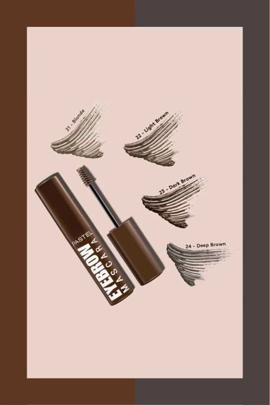 Pastel Eyebrow Mascara Set - Kaş Maskarası 22 24 Togin Çanta Hediye - Resim 3